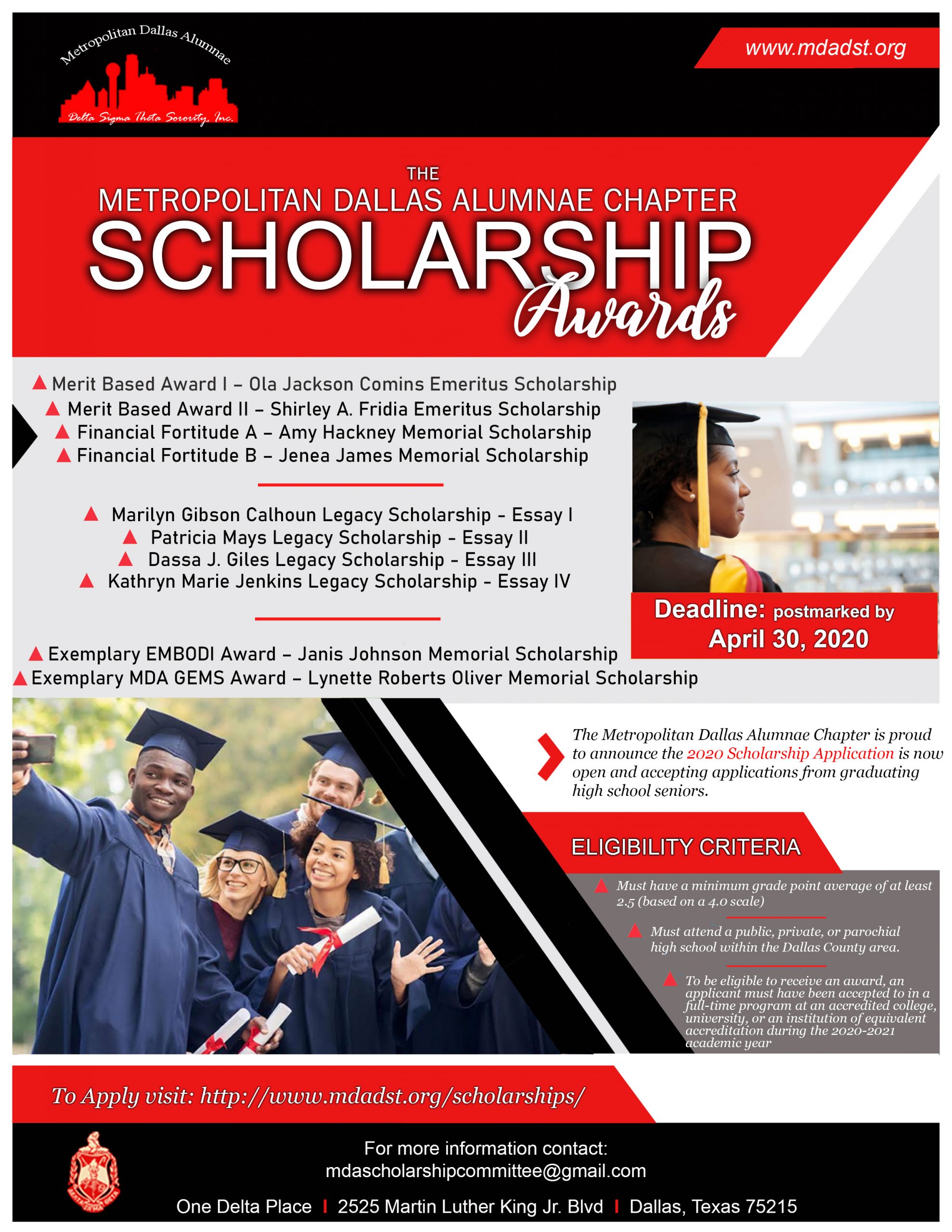MDA Scholarships Flyer 1 Moving Delta Ahead